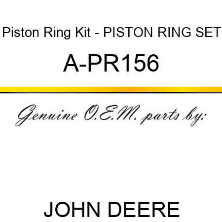 Piston Ring Kit - PISTON RING SET A-PR156