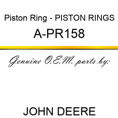 Piston Ring - PISTON RINGS A-PR158