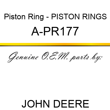 Piston Ring - PISTON RINGS A-PR177