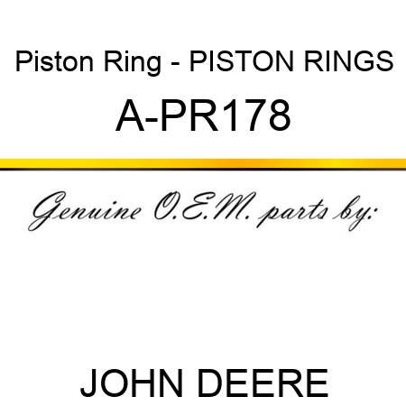 Piston Ring - PISTON RINGS A-PR178
