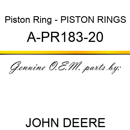 Piston Ring - PISTON RINGS A-PR183-20