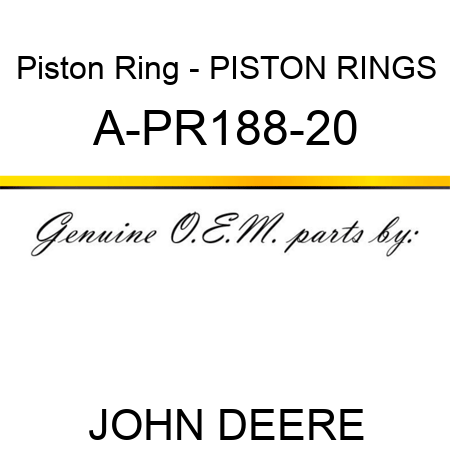 Piston Ring - PISTON RINGS A-PR188-20