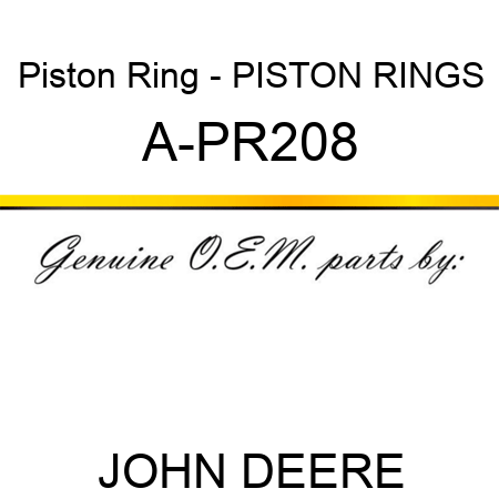 Piston Ring - PISTON RINGS A-PR208