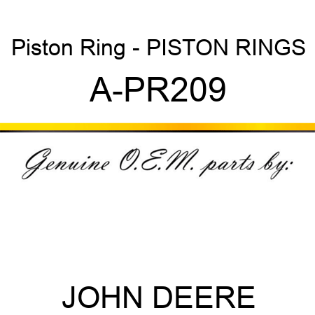 Piston Ring - PISTON RINGS A-PR209
