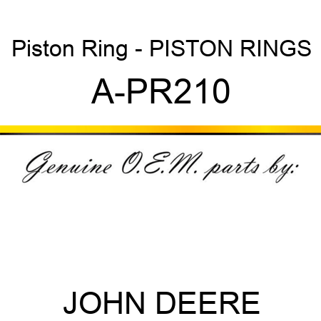 Piston Ring - PISTON RINGS A-PR210
