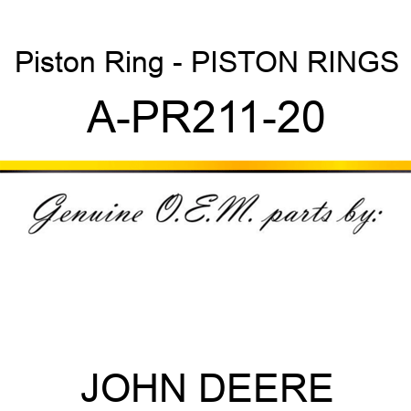 Piston Ring - PISTON RINGS A-PR211-20