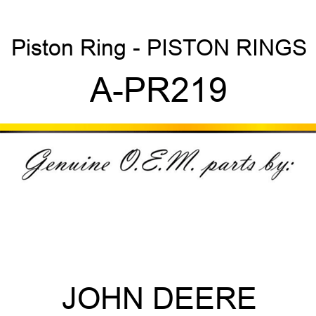 Piston Ring - PISTON RINGS A-PR219