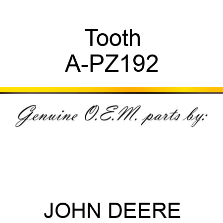 Tooth A-PZ192