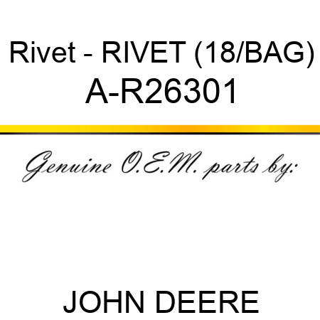 Rivet - RIVET (18/BAG) A-R26301