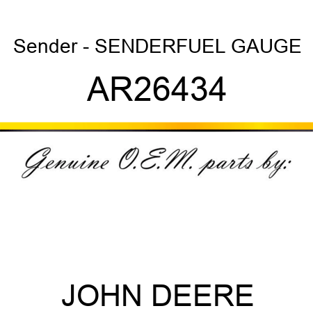 Sender - SENDER,FUEL GAUGE AR26434