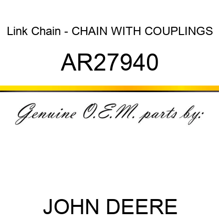 Link Chain - CHAIN WITH COUPLINGS AR27940