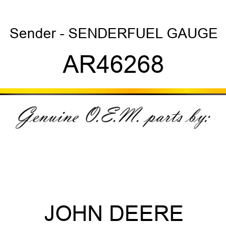 Sender - SENDER,FUEL GAUGE AR46268