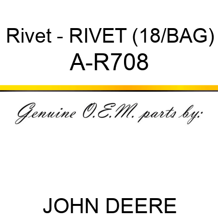 Rivet - RIVET (18/BAG) A-R708