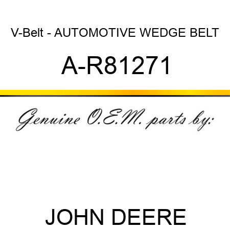 V-Belt - AUTOMOTIVE WEDGE BELT A-R81271