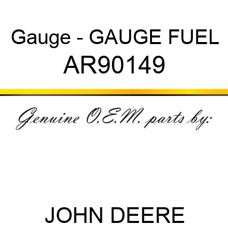 Gauge - GAUGE, FUEL AR90149