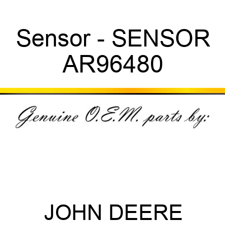 Sensor - SENSOR AR96480