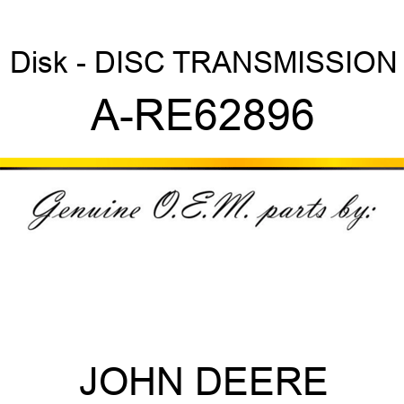 Disk - DISC, TRANSMISSION A-RE62896
