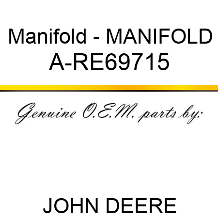 Manifold - MANIFOLD A-RE69715