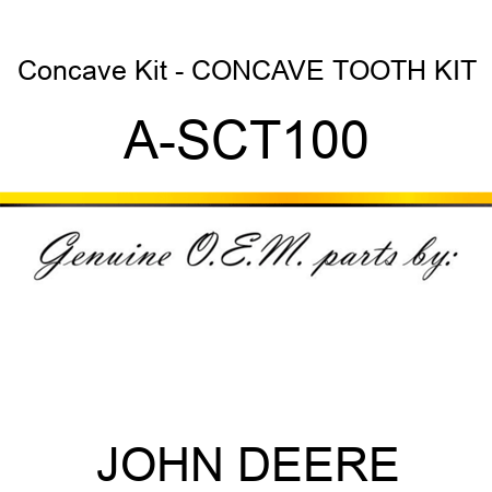 Concave Kit - CONCAVE TOOTH KIT A-SCT100