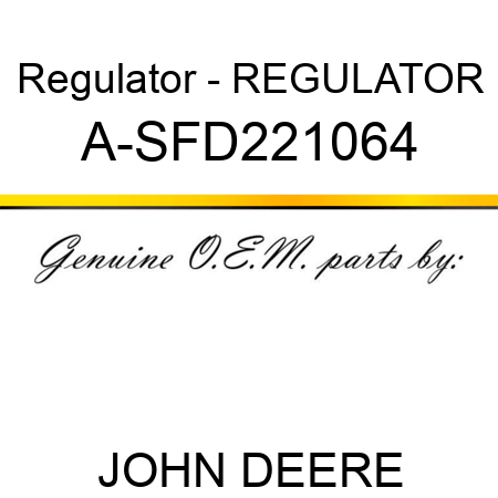 Regulator - REGULATOR A-SFD221064