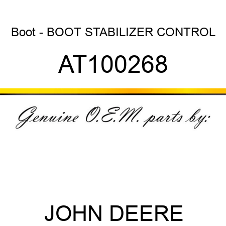 Boot - BOOT, STABILIZER CONTROL AT100268