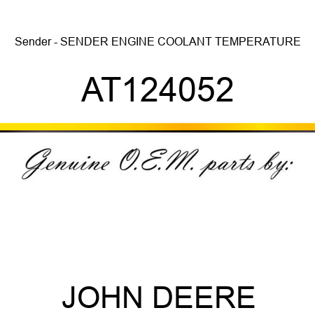 Sender - SENDER, ENGINE COOLANT TEMPERATURE AT124052