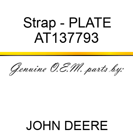 Strap - PLATE AT137793