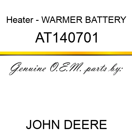 Heater - WARMER, BATTERY AT140701