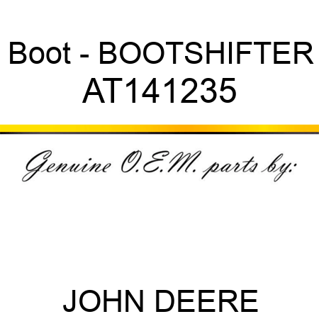 Boot - BOOT,SHIFTER AT141235