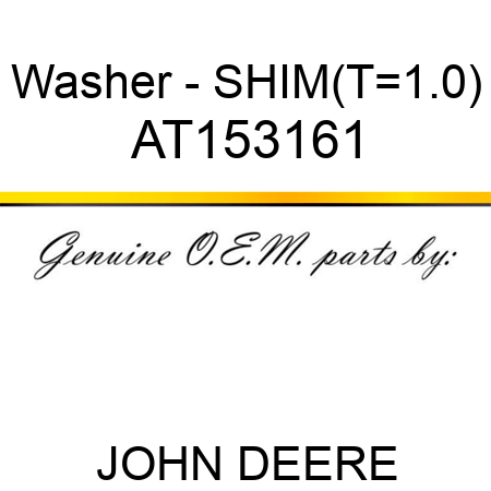 Washer - SHIM(T=1.0) AT153161