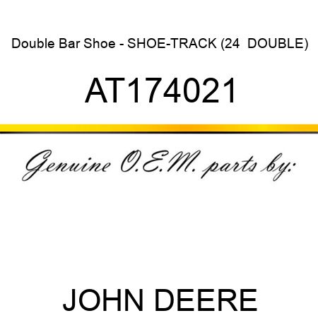 Double Bar Shoe - SHOE-TRACK (24  DOUBLE) AT174021