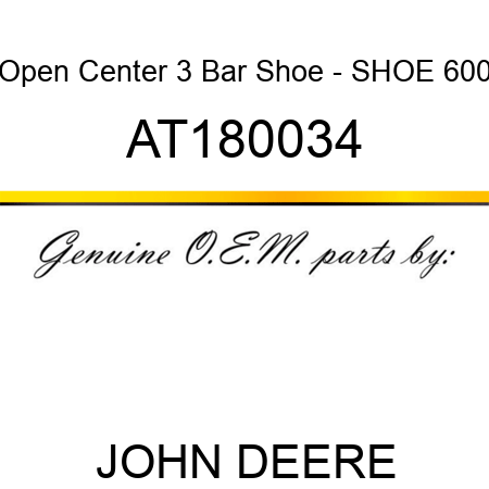 Open Center 3 Bar Shoe - SHOE, 600 AT180034