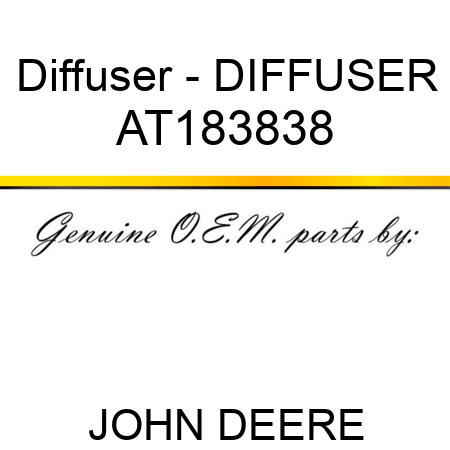 Diffuser - DIFFUSER AT183838