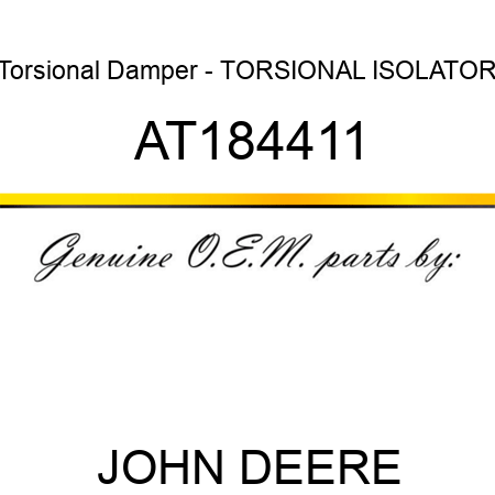 Torsional Damper - TORSIONAL ISOLATOR AT184411