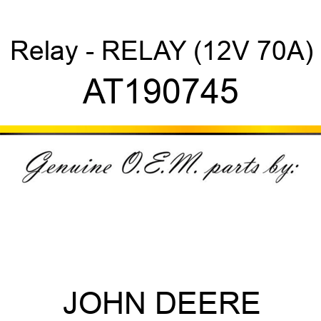 Relay - RELAY (12V 70A) AT190745