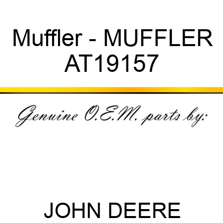 Muffler - MUFFLER AT19157