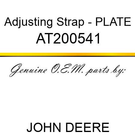 Adjusting Strap - PLATE AT200541