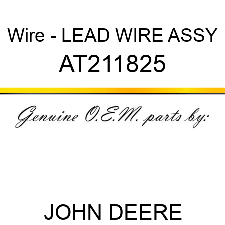Wire - LEAD WIRE ASSY AT211825