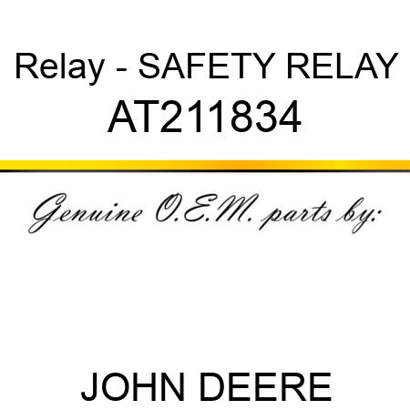 Relay - SAFETY RELAY AT211834