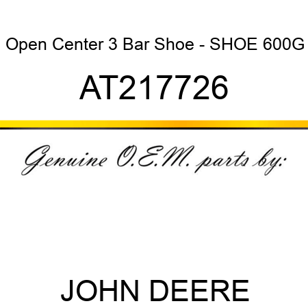 Open Center 3 Bar Shoe - SHOE 600G AT217726