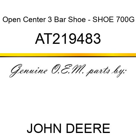Open Center 3 Bar Shoe - SHOE 700G AT219483
