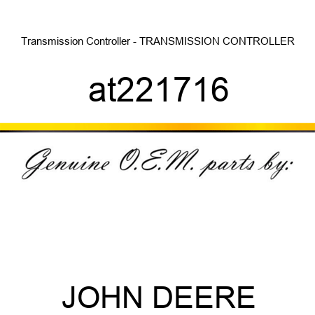 Transmission Controller - TRANSMISSION CONTROLLER at221716