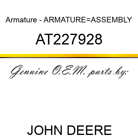 Armature - ARMATURE_ASSEMBLY AT227928