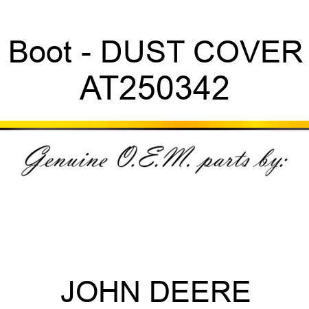 Boot - DUST COVER AT250342