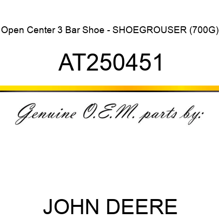 Open Center 3 Bar Shoe - SHOEGROUSER (700G) AT250451
