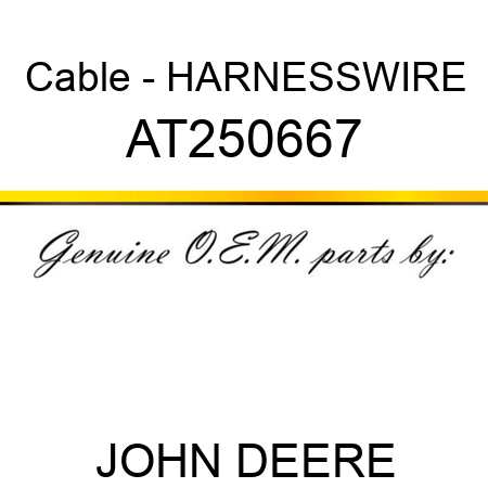 Cable - HARNESSWIRE AT250667