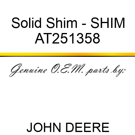 Solid Shim - SHIM AT251358