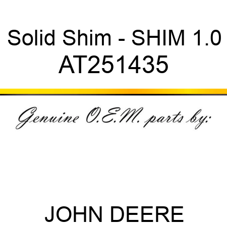 Solid Shim - SHIM 1.0 AT251435