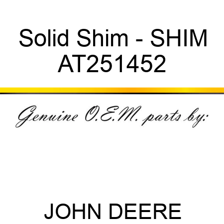 Solid Shim - SHIM AT251452
