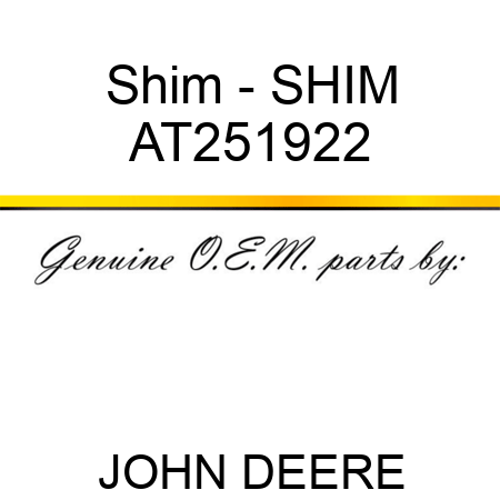 Shim - SHIM AT251922